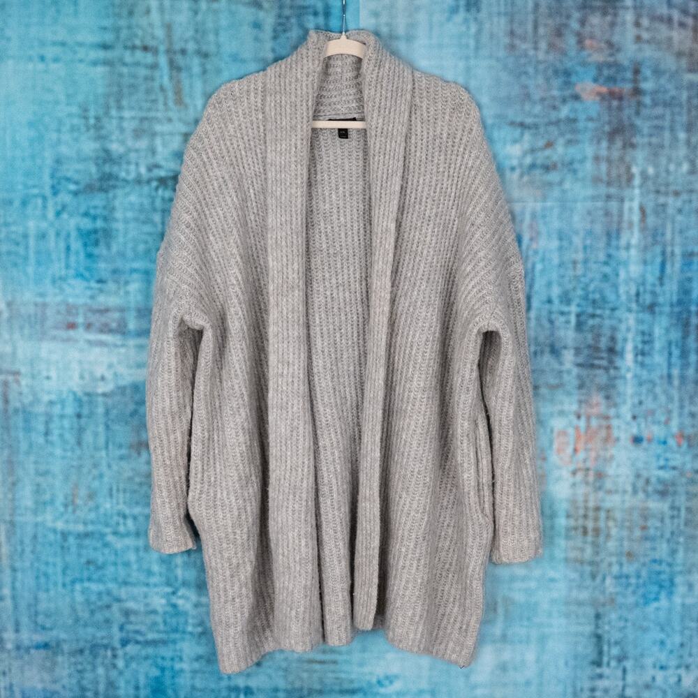 J.Crew Women's Cozy Cocoon Cardigan Sweater Large XL Oversized Lagenlook 8% Wool
